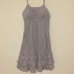 Grey and pink striped dress